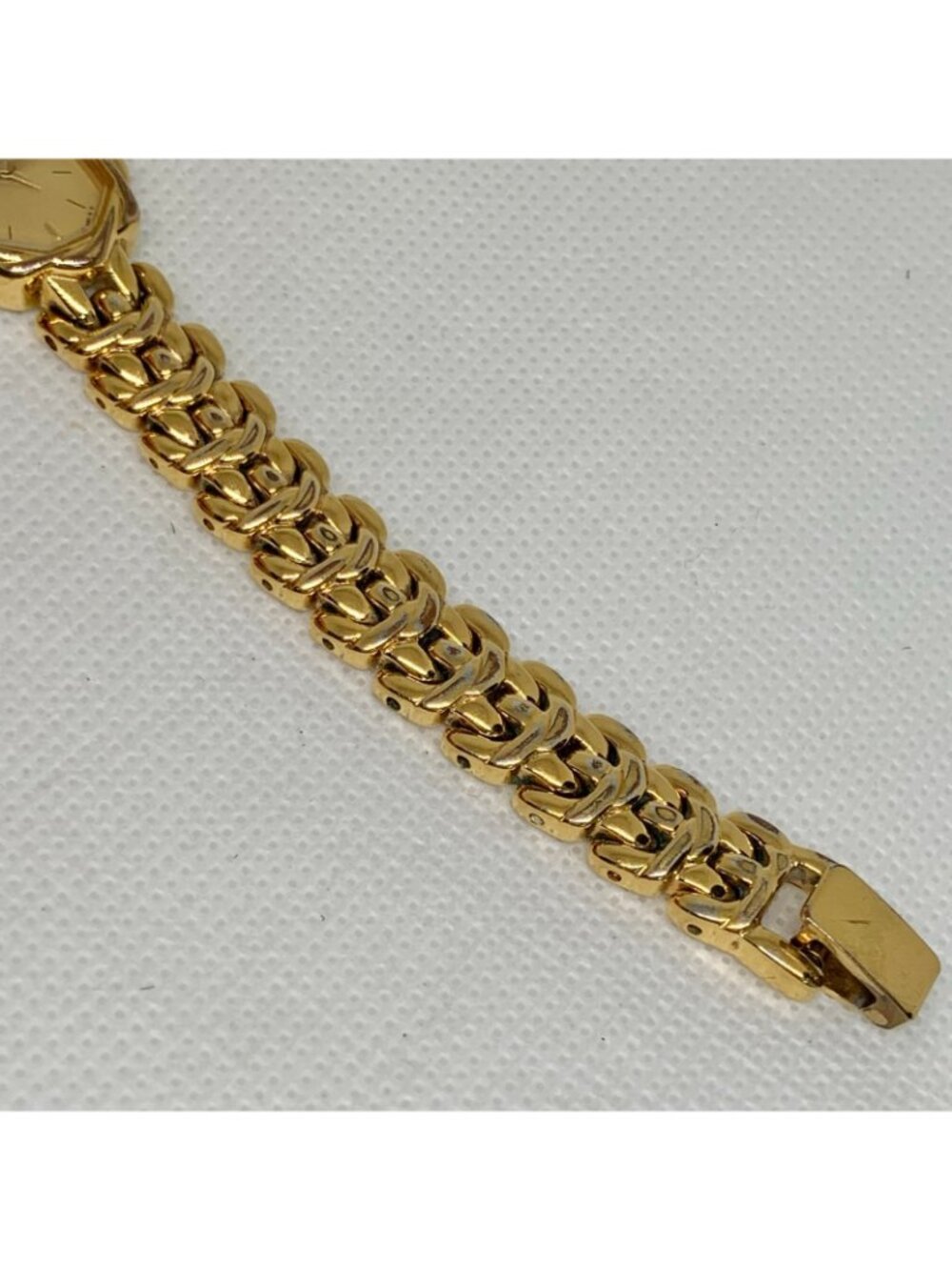 Pulsar vintage Women's Dress gold tone Watch V400-6120 quartz Japan 16mm running - Picture 5 of 9